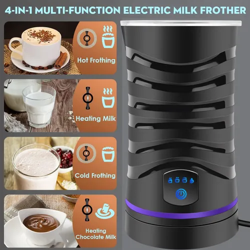 WMF Stelio Milchaufschäumer elektrisch - 500W, kabellos mit Antihaftbeschichtung, perfekter Milchschaum für Cappuccino und Latte Macchiato
