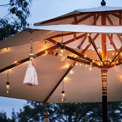 Lights4fun LED-Lichterkette 80er - Sonnenschirm-Style - Stimmungsvolle 80er LED-Lichterkette im Sonnenschirm-Design, ideal für Gartenpartys und gemütliche Abende. Für eine einladende Atmosphäre im Außenbereich.