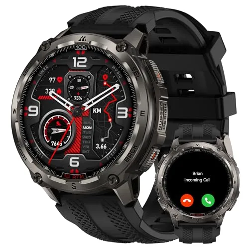 KOSPET Tank T4 GPS Smartwatch Herren – Robuste Edelstahl-Sportuhr mit Offline-Karten - Entwickelt für Profisportler, bietet die KOSPET Tank T4 mit 10ATM Wasserdichtigkeit und 50 Tagen Akkulaufzeit höchste Zuverlässigkeit. Ideal für Outdoor-Aktivitäten und präzise Fitnessüberwachung.