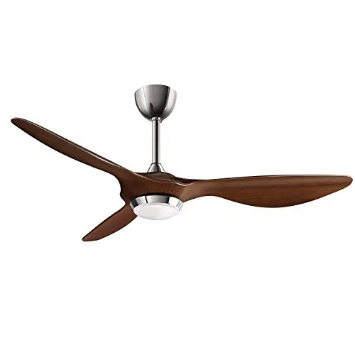 reiga 132-CM Deckenventilator mit LED-Beleuchtung Fernbedienung Moderne Flügel Geräuschloser Umkehrmotor, 6-Gang-, Dimm- und 3-Farben-Temperaturschalter (handbemalt)