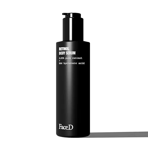 Face D - Retinol Körperserum, 200 ml, Retinol- und Hyaluronsäure-Körperserum, Straffende Behandlung für Reife Haut