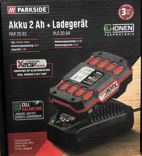 PARKSIDE® 20V Akku 2Ah PAP 20 A1 Akku X 20 V Geräten der Serie PARKSIDE X 20 V