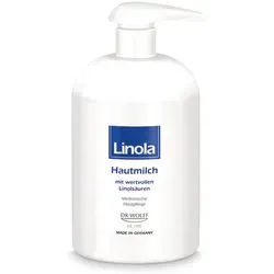 Linola Hautmilch Körperlotion 500 ml - Rezeptfreie Lotion für trockene & sensible Haut, von Dr. August Wolff GmbH Co.KG