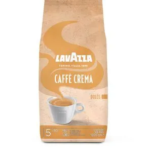 Lavazza Caffe Crema Dolce Bohnen 1 kg - Hochwertiger Kaffee aus Arabica- und Robustabohnen mit feinen Karamell-Noten. Ideal für Kaffeeliebhaber, die eine goldene Crema und mittlere Röstung schätzen.