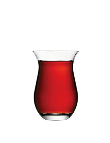 Pasabahce Grosse Türkische Teegläser, Orientalisches Teeglas, Galata 42611, 6 Stück, Transparent/Klar