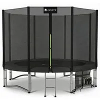 Juskys Trampolin JumpMaster XL Ø 305 cm - Sicheres Gartentrampolin mit Netz und Leiter - Das JumpMaster XL Trampolin sorgt für Spaß und Bewegung im Garten. Mit einem stabilen Netz und einer Leiter bietet es sichere Nutzung für die ganze Familie. Ideal für aktive Freizeitgestaltung und Fitness im Freien.