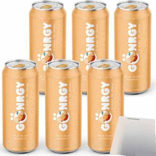 usy Bundle für GÖNRGY White Peach by Montanablack 6er Pack (6x0,5l Dose) incl. DPG Pfand + usy Block
