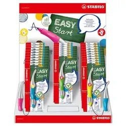 Rollerball STABILO EASYoriginal metallic POP-Paket 25 Stück - Ergonomischer Tintenroller für entspanntes Schreiben. Mit 5 Farben im praktischen POP-Paket, ideal für Linkshänder und Rechtshänder. Leichte Schreibführung sorgt für ein sauberes Schriftbild ohne Klecksen.