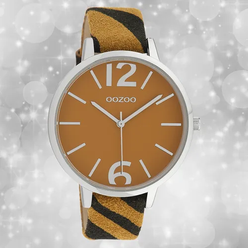 Oozoo Damen Armbanduhr Timepieces Analog Leder dunkelgelb schwarz UOC10202
