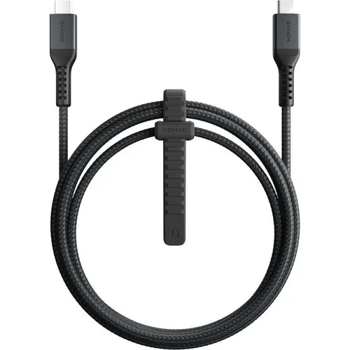 Nomad Kevlar Kabel USB-C zu USB-C 1,5m - Hochwertiges Datenübertragungskabel mit Kevlar-Verstärkung und robusten, elektropolierten Metallsteckern für zuverlässige Leistung und Langlebigkeit.