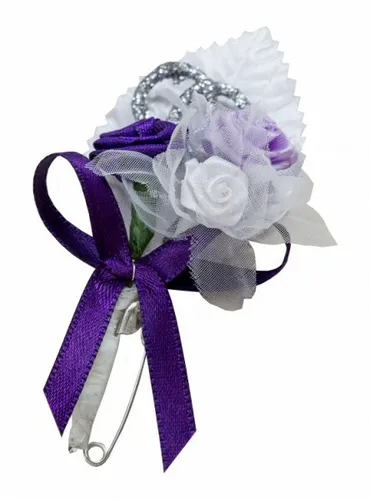 Hochzeitsanstecker Gästeanstecker Anstecker Hochzeit AS0015 lila 10 x