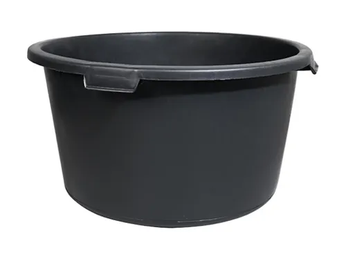 Mörtelkübel 90l Schwarz – Robuster Baustellenhelfer - Der 90l Mörtelkübel aus hochwertigem Polyethylen ist stabil und ideal für den professionellen Einsatz. Ergonomische Griffmulden und eine Liter-Skala sorgen für hohen Komfort und präzise Dosierung.