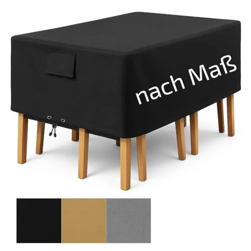 Unicovr Abdeckung nach Maß für Gartenmöbel | Wasserdicht & Wetterfest | Made in EU - Vielseitige Abdeckhaube für rechteckige Gartenmöbel. Wasserdichtes Material schützt zuverlässig vor Regen und Schnee. Maßanfertigung garantiert perfekte Passform und Langlebigkeit. Qualität, die in der EU gefertigt wird.