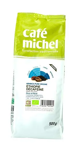Entkoffeinierte Kaffeebohnen Arabica Äthiopien Fair Trade Bio 500 g - Cafe Michel