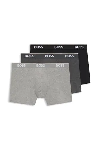 BOSS BoxerBr 3P Power - Herren-Boxershorts mit weichem Webbund und elastischer Baumwolle für hohen Tragekomfort, ideal auch für Sportarten wie Trekking und Walking.