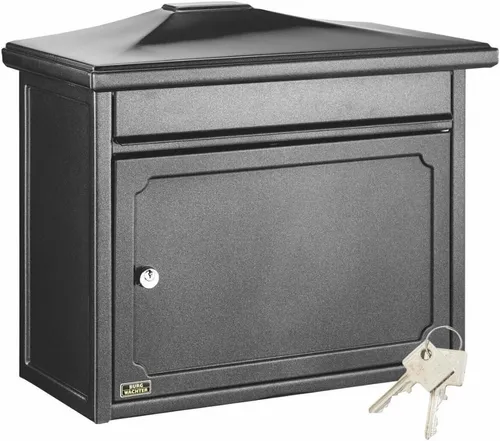 Stahlblech-Briefkasten Kopenhagen 882 - Alteisen-Farbig - Robuster Briefkasten aus Stahl mit hoher Korrosionsbeständigkeit, ideal für den Außenbereich. Made in Germany, bietet erhöhten Schutz und komfortablen Einwurf für DIN C4.