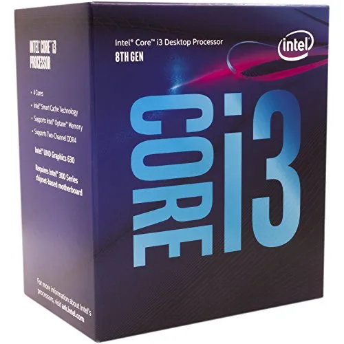 Intel Core i3-8300 Prozessor - Prozessor mit 4 Kernen und 3,70 GHz, ideal für flüssiges Multitasking und Anwendungen mit hohem Leistungsbedarf.