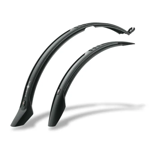 SKS GERMANY VELO 65 MOUNTAIN SET 26" - 28" Schutzblech-Set (Spritzschutz für Mountainbikes, Reifenbreite 52 - 60 mm, universelle Winkelbefestigung, Strebenbefestigung optional erhältlich)