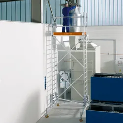 Layher Rollgerüst Uni Leicht P2 7,26m AH - Gerüst für sicheres Arbeiten in Höhen, mit einer Standfläche von 1,3 m² für ungehindertes Bewegen; leicht und transportfreundlich, ideal für Profis und Heimwerker.