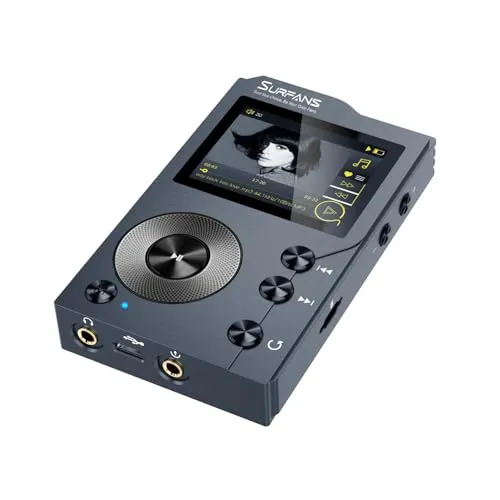 Surfans F20 - Hochauflösender MP3 Player mit Bluetooth 5.2 - Mobile Audio-Player mit außergewöhnlicher DSD DAC-Technologie für verlustfreie Klangqualität und erweiterbarem Speicher bis zu 256GB. Ideal für Audiophile.