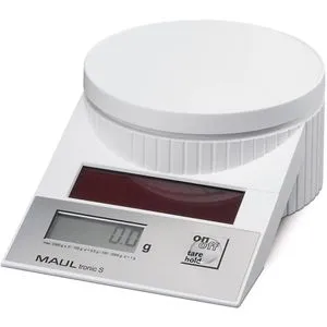 Maul Digitalwaage tronic S 1512002 - Solarbetriebene Feinwaage bis 2000g, leicht ablesbar mit Hold-Funktion und energieeffizientem Design
