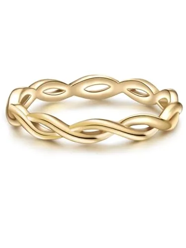 Glanzstücke München Silberring gelbgold - Eleganter Damenring aus Sterlingsilber, mit 14 Karat gelbgold veredelt. Das verspielte Design aus ineinander verwundenen Ringschienen macht ihn zum perfekten Accessoire für jeden Anlass.
