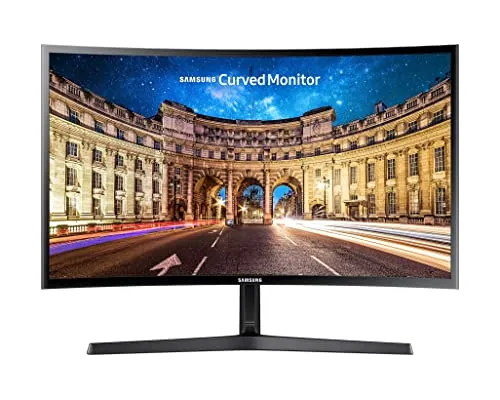 Samsung C27F396FHR 27" Curved Monitor - Curved Monitor mit 27 Zoll, FHD 1080p und Eye Saver Mode für augenschonendes Arbeiten. Ideal für Gaming und Multimedia mit 60 Hz Bildwiederholrate.