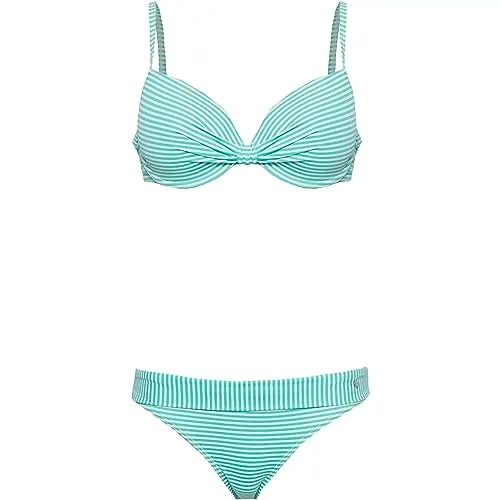 s.Oliver Damen Bikini Set Mint-White 38 / C