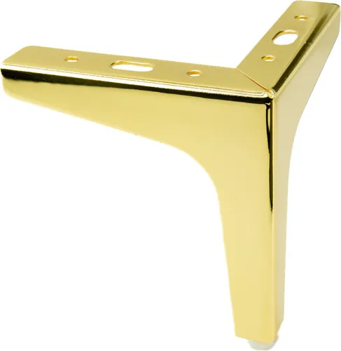 Möbelbein in Gold-Chrom, 13 cm – Elegantes, minimalistisches Design für stilvolle Möbelgestaltung und optimalen Schutz des Bodenbelags.
