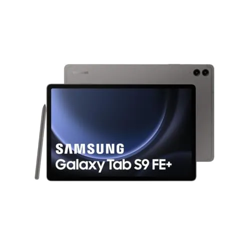 SAMSUNG Galaxy Tab S9 FE+ WiFi Tablet 12,4 Zoll 128 GB grau - Leistungsstarkes Design, brillante Farben und 12 MP Frontkamera für atemberaubende Multimedia-Erlebnisse