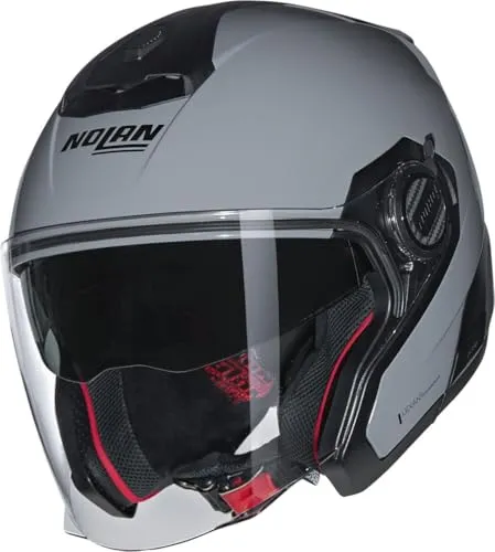 Nolan N40-5 Classico Jethelm - Grau XL - Motorradhelm mit Airbooster-Technologie für optimale Belüftung und Komfort, ultrabreitem Visier für beste Sicht und N-Com Vorbereitung für Kommunikation unterwegs.