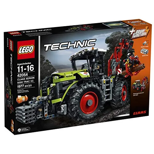 Lego Technic 42054 - Claas Xerion 5000 TRAC VC - Bauklötze & Bausteine - Realistisches Modell mit Power Functions für motorisierte Funktionen wie drehbare Kabine und automatisierten Kranarm, ideal für Technik- und Landwirtschafts-Fans.