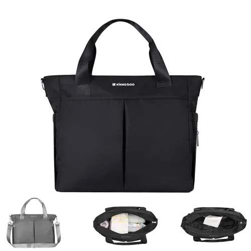 Kikkaboo Wickeltasche Brielle - Wasserfest & Praktisch - Wickeltasche aus strapazierfähigem Polyester, wasserfest mit Schultergurt. Ideal für Eltern unterwegs, ab Geburt geeignet.
