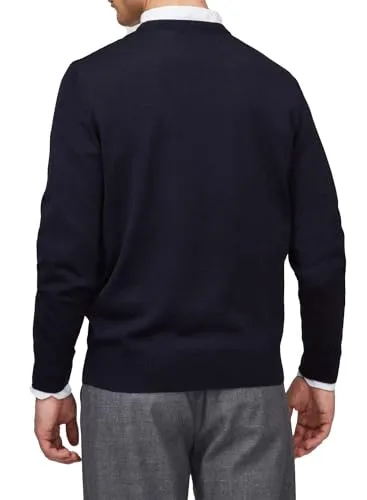 Maerz Herren 490490 Pullover, Blau (Navy 399), 62 - Klassischer V-Ausschnitt Pullover aus 100% Merinowolle. Pflegeleicht und waschmaschinengeeignet, ideal für den täglichen Einsatz. Hochwertige Verarbeitung für besten Tragekomfort.