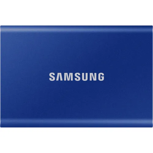 Samsung Portable T7 Blue 2000 GB - Schneller SSD Speicher - Festplatten mit 2000 GB Speicherkapazität, blitzschnelle Datenübertragung und kompaktes Design für unterwegs.