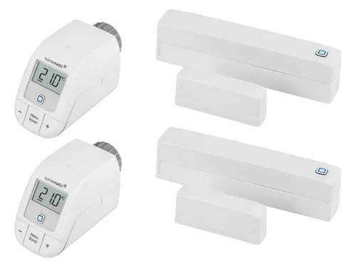 HOMEMATIC IP Smart Home Set Heizen Easy Connect Plus - Smart Home Set für individuelle Heizungssteuerung, ermöglicht Energieeinsparungen von bis zu 30 % und einfache Installation ohne Eingriff in die Heizungsanlage.