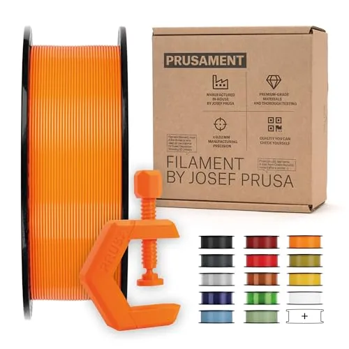 Prusa Prusament PETG Filament 1.75mm - Prusa Orange - Hochwertiges 3D-Drucker-Zubehör mit geprüfter Qualität. Prusament PETG bietet Stärke und Flexibilität, ideal für mechanische Teile und zuverlässige Ergebnisse ohne Verzug.