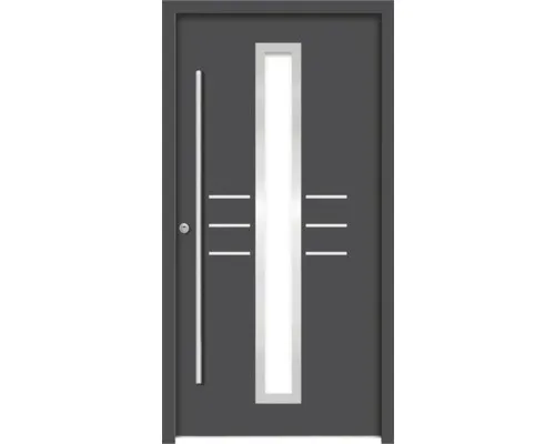 Splendoor Haustür HESTIA Aluminium 1100x2100 mm Anthrazitgrau DIN Links (nach in