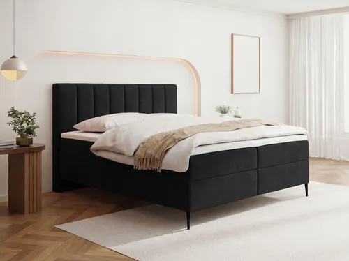 Boxspringbett mit Bettkasten – Polsterbett 180 x 200 cm für optimalen Schlafkomfort - Komfortables Boxspringbett mit 7-Zonen Taschenfederkernmatratze und praktischem Bettkasten für zusätzlichen Stauraum. Wählen Sie zwischen stilvollem Boucle oder Samt für Ihr Schlafzimmer.