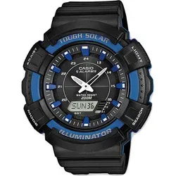 Casio Armbanduhr Solar AD-S800WH-2A2VEF - Schwarz Blau - Herrenuhren mit Solarfunktion, wasserdicht bis 20 Bar und 5 Tagesalarmen für höchste Flexibilität und Zuverlässigkeit.