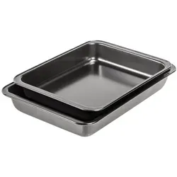 GastroMax Bratschalen-Set Kohlenstoffstahl schwarz 2er Set