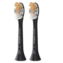 Philips Sonicare Premium All-in-One Bürstenköpfe - Black - 2 pcs - Zahnpflegeartikel mit bis zu 20x mehr Plaqueentfernung und 100% weißeren Zähnen in nur 2 Tagen. Entwickelt für optimale Mundgesundheit und kompatibel mit allen Philips Sonicare Handstücken.