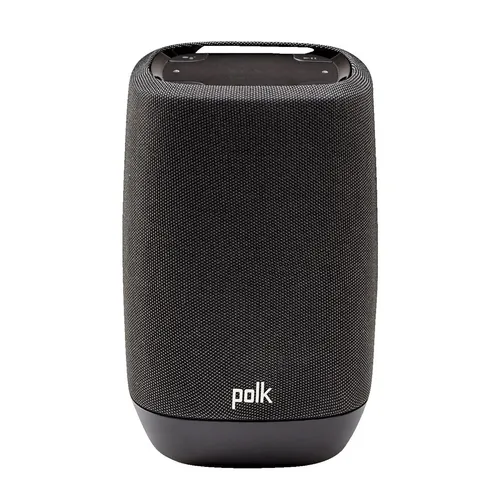 Polk Audio Assist Smart Speaker mit Google Assistant, schwarz - Intelligenter Smart Lautsprecher mit integriertem Mikrofon und kabelloser Verbindung. Kompakt und vielseitig für Ihr Zuhause, ideal für Musik und Sprachsteuerung.