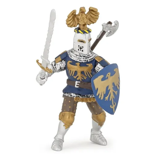 Papo 39362 Spielfigur Ritter mit Adlerhelm blau 7cm