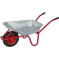 Pro-Bau-Tec Einrad-Schubkarre 85 l - Baugeräte mit 85 l Muldenvolumen und 160 kg Traglast. Ideal für Baustellen und Garten, robust und pannensicher für einfachen Transport.