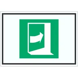 HB-Druck Tür öffnet durch Drücken auf der rechten Seite Symbol Aufkleber A5 (148x210mm)