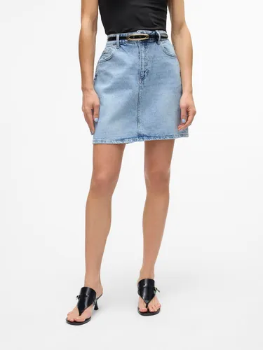 VERO MODA Damen Jeansrock 10301536 Light Blue Denim S - Stylischer Jeansrock in hellem Blau, perfekt für lässige Outfits und den Sommer, von der beliebten Marke VERO MODA.