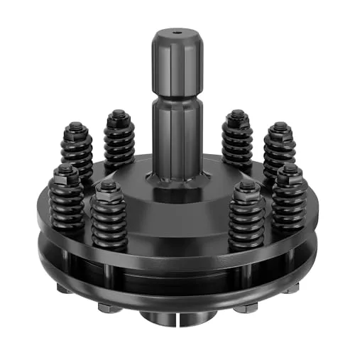 Wiltec Zapfwellen Kupplung 1 3/8" AG und IG - Industrielle Kupplungen mit max. Drehmoment von 1200 Nm, ideal für Traktoren und Anbaugeräte, in edlem Schwarz.