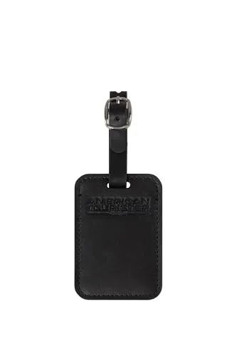 American Tourister Gepäckanhänger - Kofferanhänger für Koffer und Taschen, mit verstellbarem Riemen, inklusive Adresskarte, Set aus 2 Stück, Schwarz (Black)
