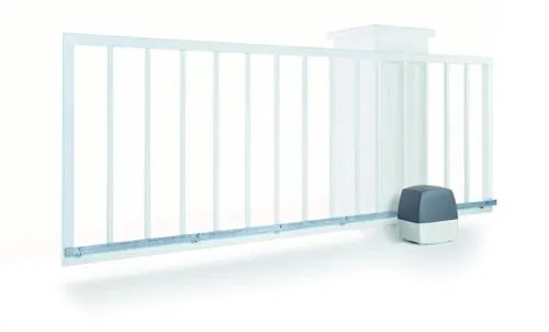 Hörmann Schiebetorantrieb EcoStar Portronic-S 4000 - Gartenzäune, zuverlässiger und kosteneffizienter Torantrieb für Einfahrts-Schiebetore, inklusive 2 Handsender und Zahnstange.
